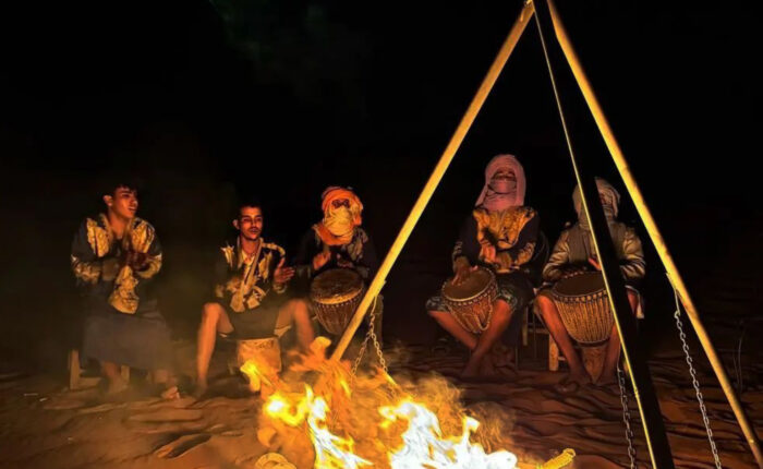 1 noche de excursión a camello en Merzouga